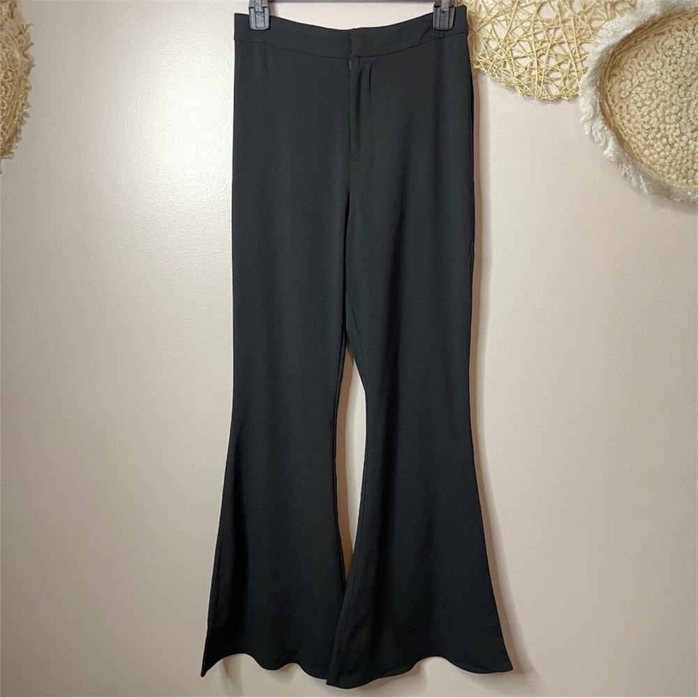 DO+BE High Waist Bell Bottom Flare Pants (black) - small
